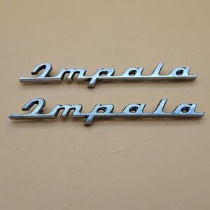 Vintage Chevrolet Chevy Impala Car Vehicle Script Emblem Badge 1960